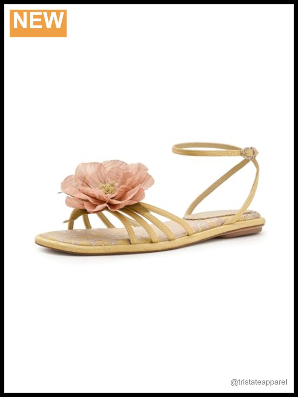 Womens Olana Flower Sandals Open Toe Buckle Floral Casual Summer